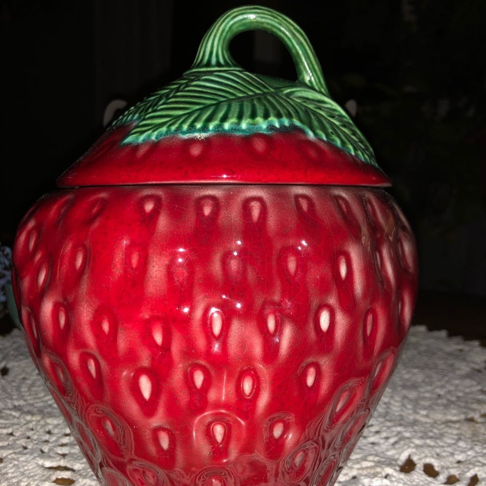 Ceramic Strawberry Canister